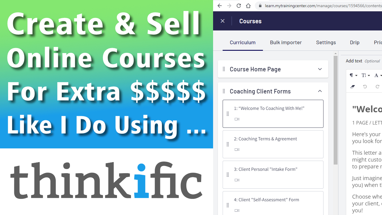Create & Sell Online Courses For Extra $$$$$ Like I Do! by Bart Smith, MTC Founder